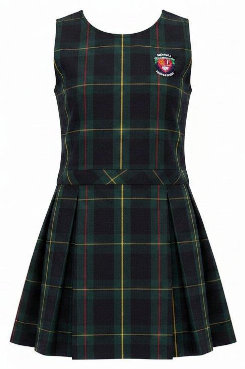 green plaid uniform dress 83 Jumper relaxed