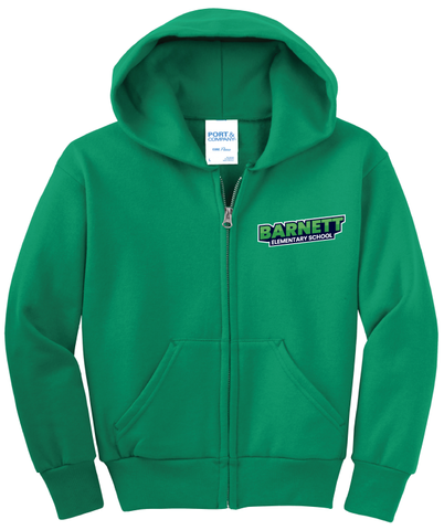 Barnett Elementary School Mascot Zip Up Hoodie