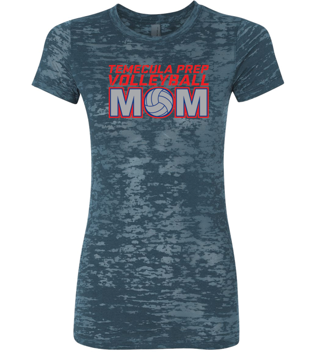 TPS Volleyball Women's Burnout Volleyball Mom Bling Shirt