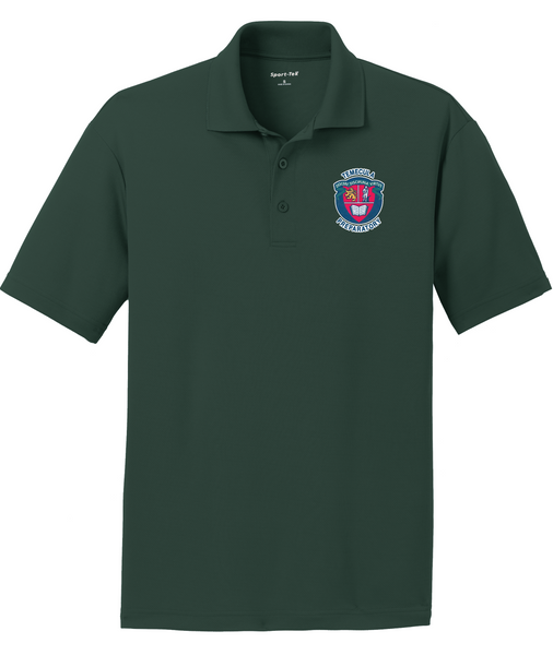 Boys dry-fit performance polo shirt in Green – school uniform style